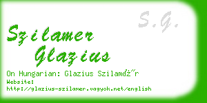 szilamer glazius business card